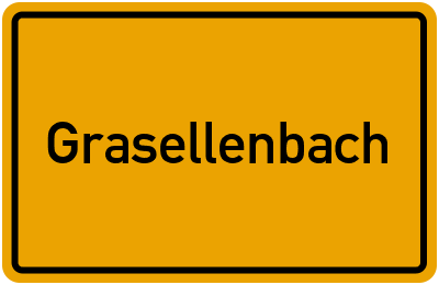 Ortsschild von Grasellenbach in Hessen