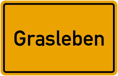 Ortsschild von Gemeinde Grasleben in Niedersachsen