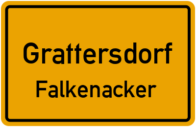 Ortsschild Grattersdorf Falkenacker