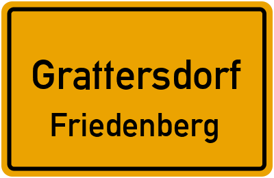 Ortsschild Grattersdorf Friedenberg