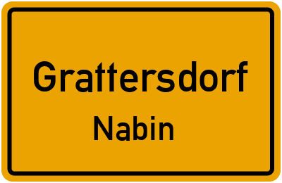 Ortsschild Grattersdorf Nabin