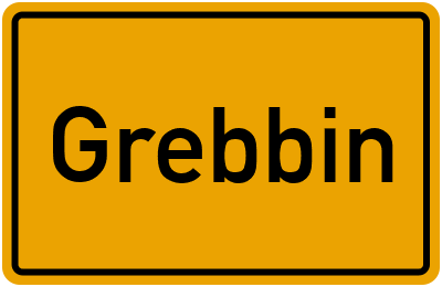 Ortsschild von Grebbin in Mecklenburg-Vorpommern