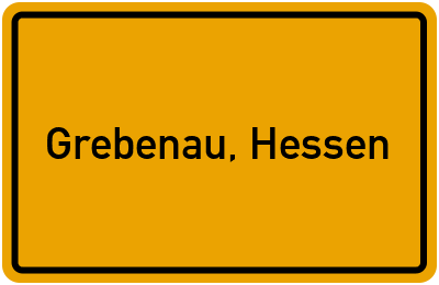 Ortsschild von Stadt Grebenau, Hessen in Hessen