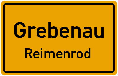 Ortsschild Grebenau Reimenrod