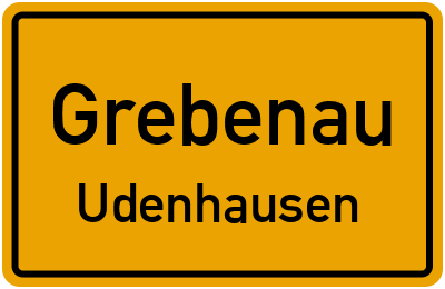 Ortsschild Grebenau Udenhausen