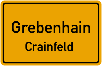 Ortsschild Grebenhain Crainfeld