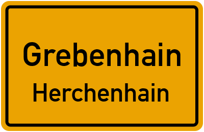 Ortsschild Grebenhain Herchenhain