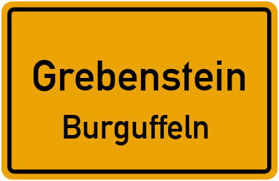 Ortsschild Grebenstein Burguffeln