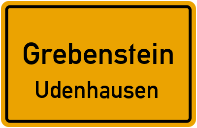 Ortsschild Grebenstein Udenhausen