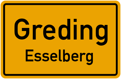 Straßenverzeichnis Greding Esselberg
