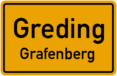 Ortsschild Greding Grafenberg