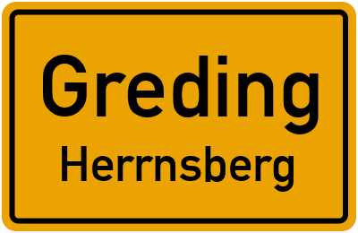 Ortsschild Greding Herrnsberg