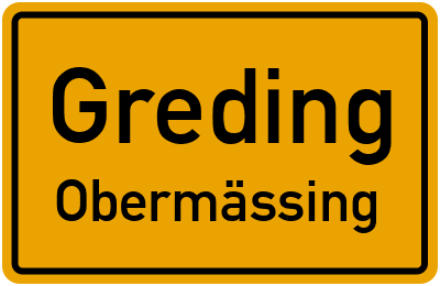 Straßenverzeichnis Greding Obermässing