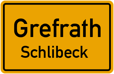 Straßenverzeichnis Grefrath Schlibeck
