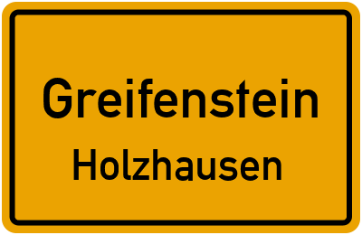 Ortsschild Greifenstein Holzhausen