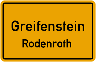 Ortsschild Greifenstein Rodenroth