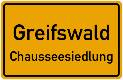 Straßenverzeichnis Greifswald Chausseesiedlung