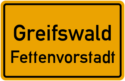 Straßenverzeichnis Greifswald Fettenvorstadt