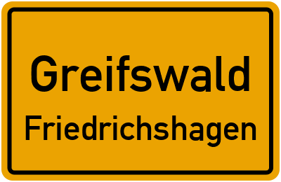 Straßenverzeichnis Greifswald Friedrichshagen