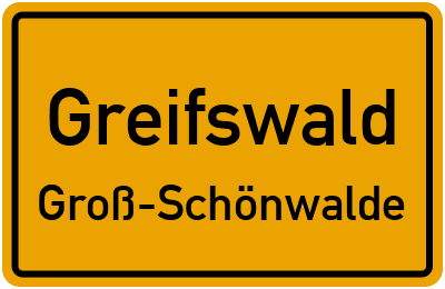 Straßenverzeichnis Greifswald Groß-Schönwalde