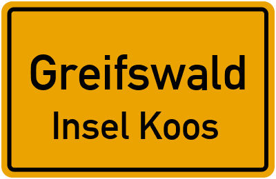 Straßenverzeichnis Greifswald Insel Koos