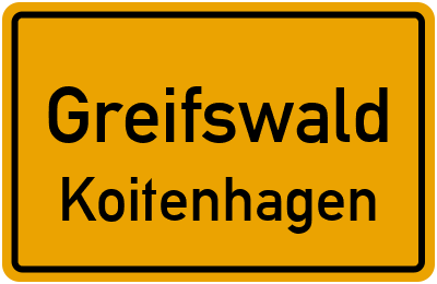 Straßenverzeichnis Greifswald Koitenhagen