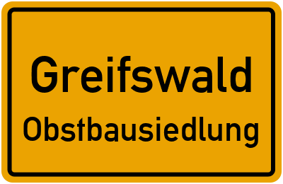 Straßenverzeichnis Greifswald Obstbausiedlung
