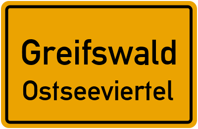 Straßenverzeichnis Greifswald Ostseeviertel