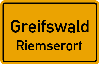 Straßenverzeichnis Greifswald Riemserort