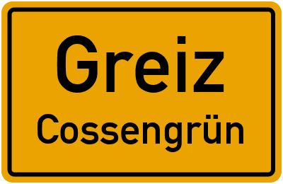 Straßenverzeichnis Greiz Cossengrün