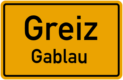 Straßenverzeichnis Greiz Gablau