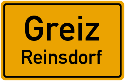 Ortsschild Greiz Reinsdorf