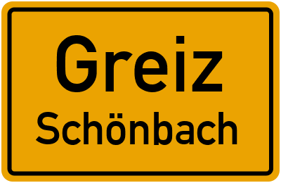 Ortsschild Greiz Schönbach