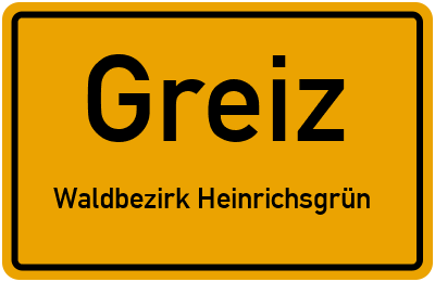Straßenverzeichnis Greiz Waldbezirk Heinrichsgrün