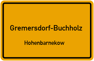 Straßenverzeichnis Gremersdorf-Buchholz Hohenbarnekow