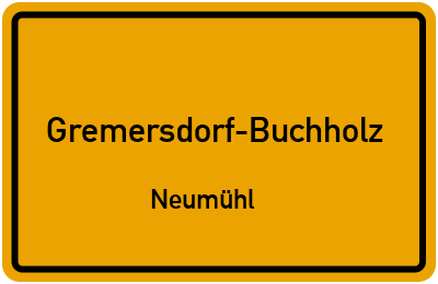Straßenverzeichnis Gremersdorf-Buchholz Neumühl