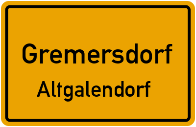 Straßenverzeichnis Gremersdorf Altgalendorf