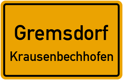 Straßenverzeichnis Gremsdorf Krausenbechhofen
