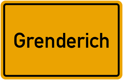 Ortsschild von Gemeinde Grenderich in Rheinland-Pfalz