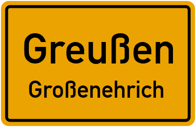 Straßenverzeichnis Greußen Großenehrich