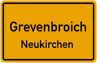Ortsschild Grevenbroich Neukirchen