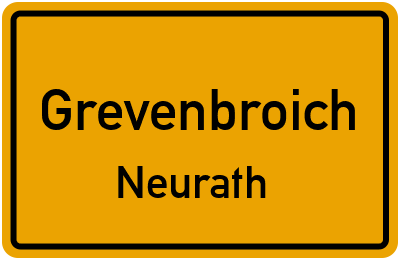 Ortsschild Grevenbroich Neurath
