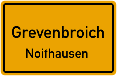 Ortsschild Grevenbroich Noithausen