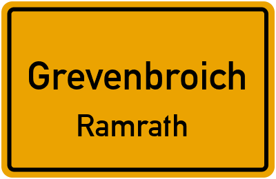 Straßenverzeichnis Grevenbroich Ramrath