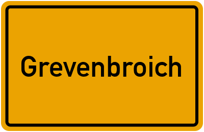 Ortsschild von Stadt Grevenbroich in Nordrhein-Westfalen