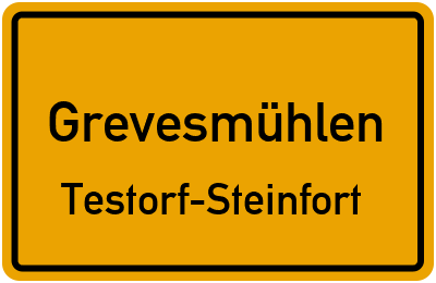 Straßenverzeichnis Grevesmühlen Testorf-Steinfort