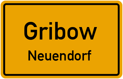 Straßenverzeichnis Gribow Neuendorf