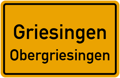 Straßenverzeichnis Griesingen Obergriesingen