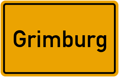 Ortsschild von Gemeinde Grimburg in Rheinland-Pfalz