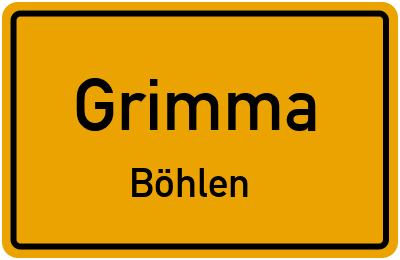 Straßenverzeichnis Grimma Böhlen